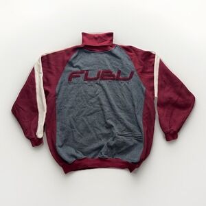 Vintage 90s Mens Fubu Sports The Collection Spell Out CrewNeck Y2k Sweatshirt XL